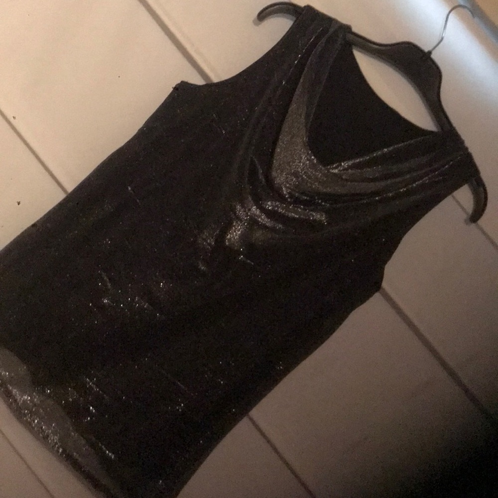 Silver Glitter Dress Top